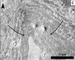 Localizan cráter vinculado a maremotos en Marte